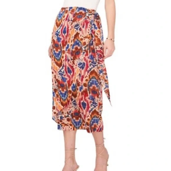 Vince Camuto Tie-Waist Midi Skirt Size 3X NWT