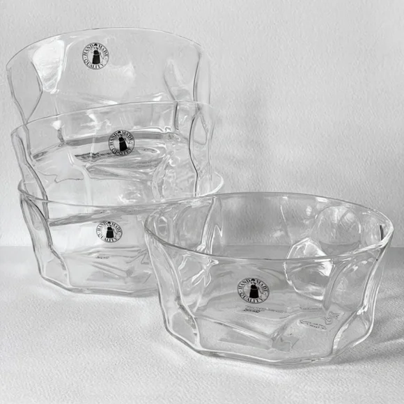 Set of 4 - IKEA x Marimekko BASTUA Bowl 5” Borosilicate Glass 105.426.29