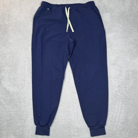 FIGS Technical Collection Mens XXL Navy Blue Scrub Jogger Pants Drawstring