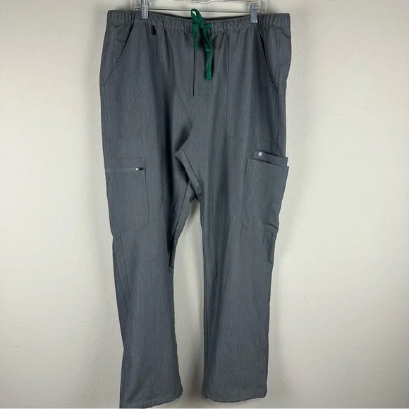 Figs Men’s Graphite Gray Cairo Cargo Scrub Medical Nursing Pants Size XXL