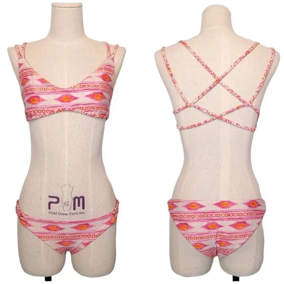 Frankies Bikinis Kaia Set Sherbet Pink Sz Large