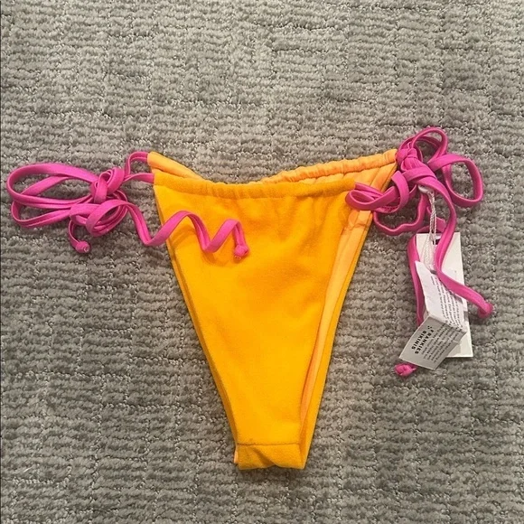 Frankies Bikinis Tia Terry String Bikini Bottom S