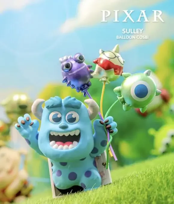 Disney x Pixar x Cosbi Hot Toys Balloon Series Collectible Figures, Sulley - New