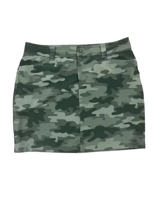 Eddie Bauer Mini Skort Womens Size 10 Green Camouflage Adventurer 2.0 HIking