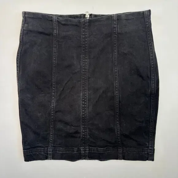Free People Stretch Cotton Micro Mini Skirt