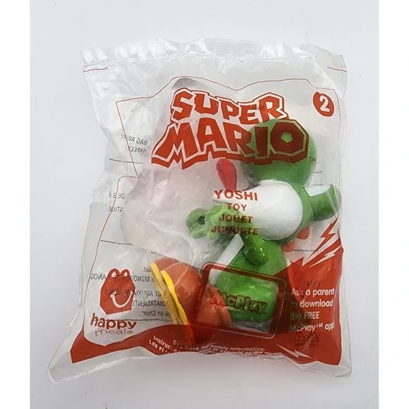 McDonalds Happy‎ Meal Super Mario Bros Nintendo Yoshi Toy #2 Sealed New 2017