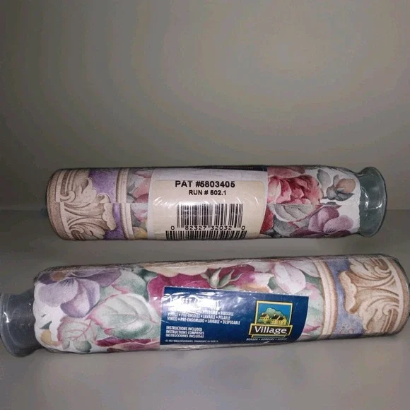 LOT OF 2 Village Floral Wallpaper Border 15 Feet 5803405 New Cottagecore Granny