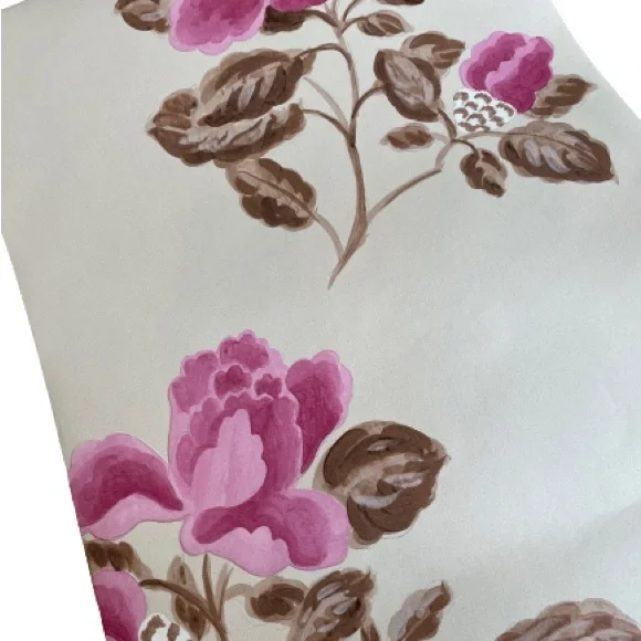 NWT Floral Wallpaper roll Designers Guild Shanghai Rose Italian Wallpaper