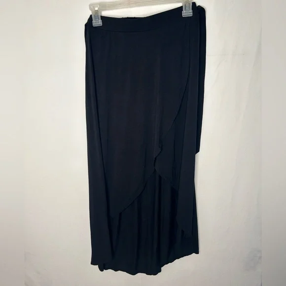 a.n.d A New Day Faux Wrap Black Maxi Skirt XS