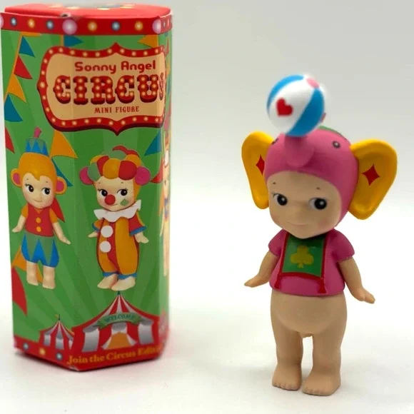 New Unbranded Mini Kewpie/Angel Figure, Circus Elephant Costume, Open Box