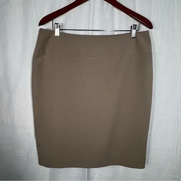 Ellen Tracy Classic Tan Pencil Skirt Size 12