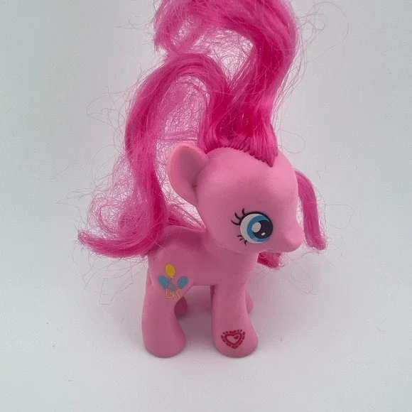 My Little Pony Pinkie Pie Figure 2010 Hasbro Pink Hair G4 Balloons Cutie Mark