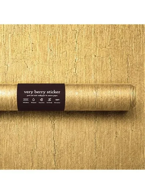 Gold Peel And Stick Wallpaper Metallic Contact Paper Vinyl Furniture Wrap