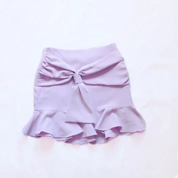 revolve song of style ⋆ ruffle lilac skirt