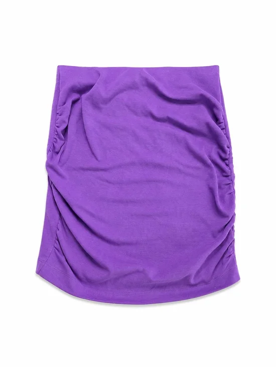 Zara Violet Ruched Mini Skirt NWT Size Large