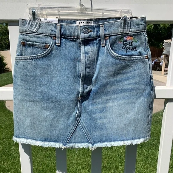 Agolde Quinn high rise mini denim skirt‎
