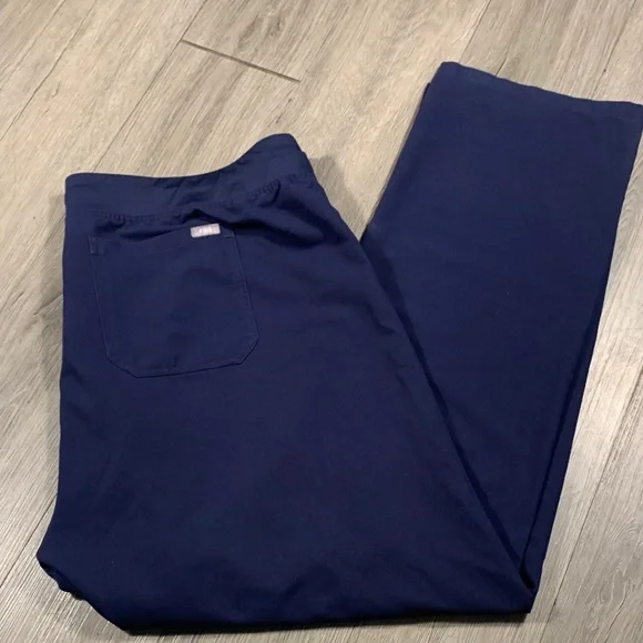 FIGS Womens Livingston Navy Blue Tall Pull on Scrub Pants T21003T size XXL Tall