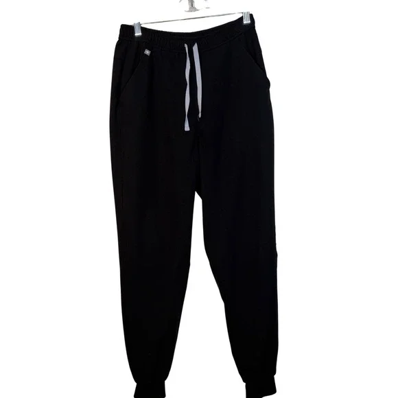 FIGS Tansen Jogger Scrub Pants Black Mens Small 30x29.5 Stretch EUC‎