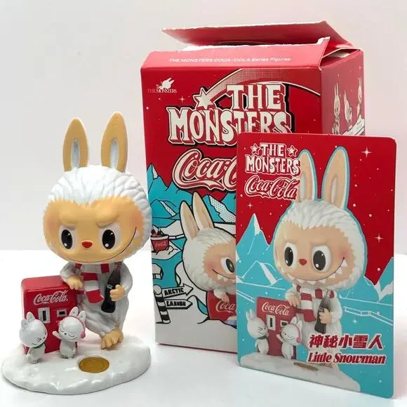 Authentic Pop Mart The Monsters Labubu X Coca-Cola, Little Snowman Figure - New