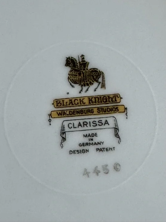 5 Vintage Floral Romantic China Saucer Plates Clarissa Rimmed Gold Germany