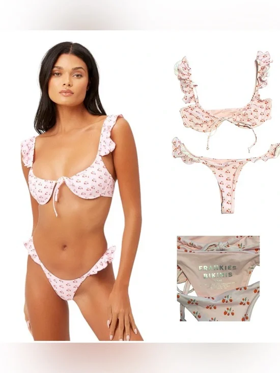 Frankie’s Bikinis Ruffle Berry Bikini