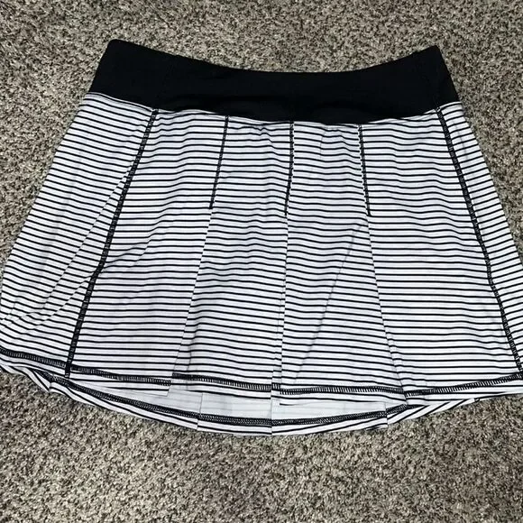 Kyodan - pleated Athletic Skort - Black Striped - PS