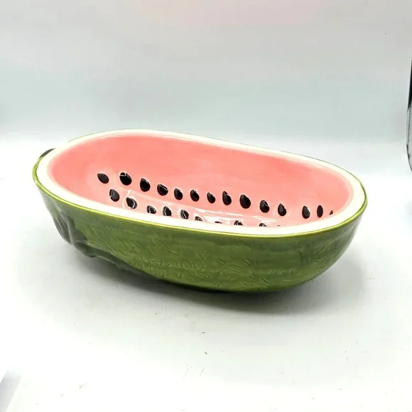 Vintage Large Watermelon Juice Bowl Ceramic Great for Picnics