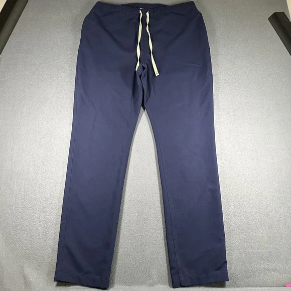 FIGS‎ Technical Collection Pants Mens Large Navy Blue Scrub Drawstring PO 3585