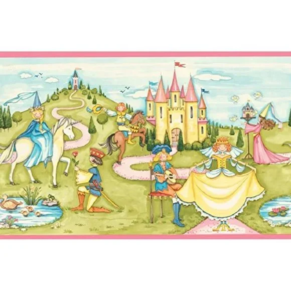WAVERLY Fairy Tale Princess Wallpaper Border Classics for Kids  5 Yards #5510350