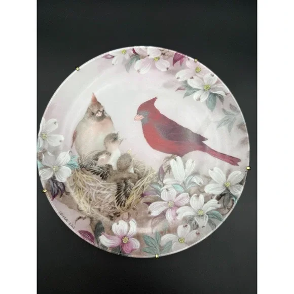 1989 Lena Liu Morning Serenade Cardinal Collector Plate W.S. George 8.5