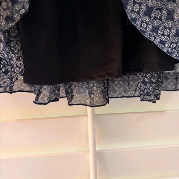 Hashttag Navy Blue Patterned Women's Skirt