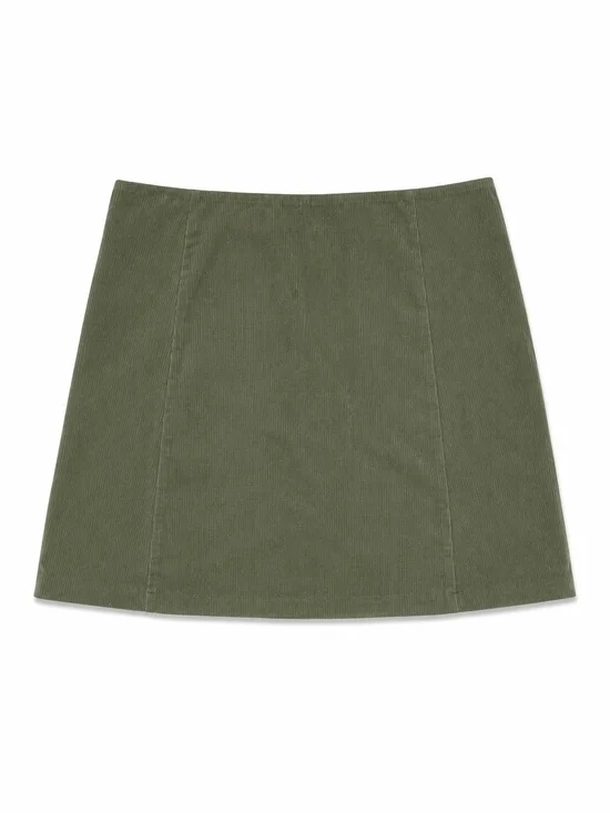 Halara Olive Green Corduroy A-Line Skort, Size XL, NWT