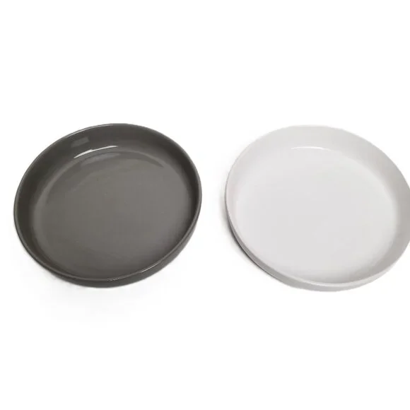 Project 62 Stoneware Dinner Bowls Set of 2 Gray White Food Photography Modern