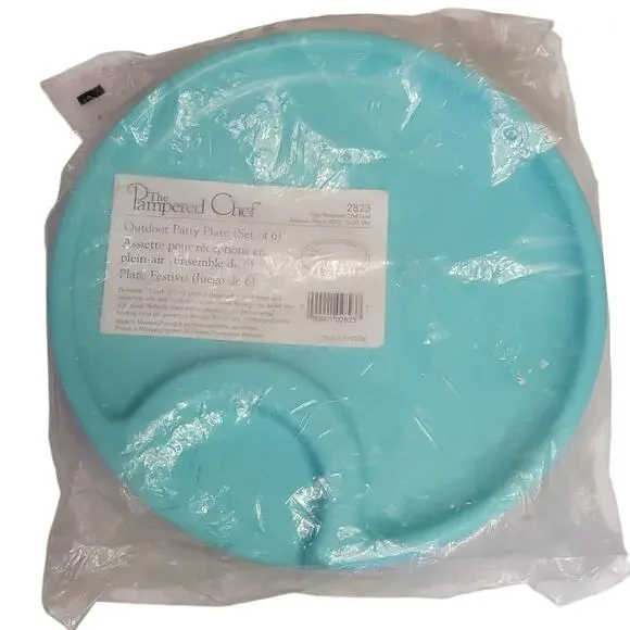Pampered Chef Outdoor Party Plates 6‎ Pc Set 2823 10