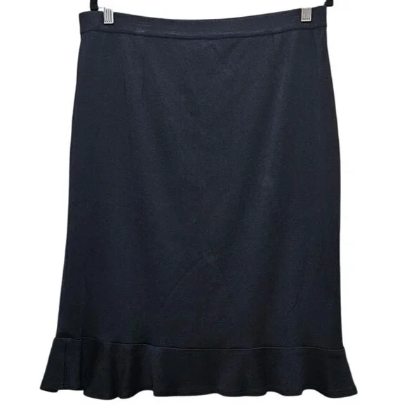 Exclusively‎ Misook Black Knit Skirt Womens Size L