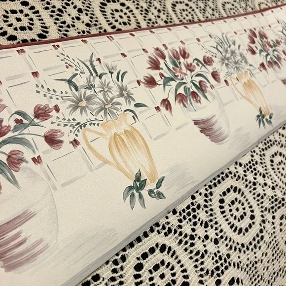Vintage Floral Bouquet Wallborder | 1 Full Roll | Cottagecore