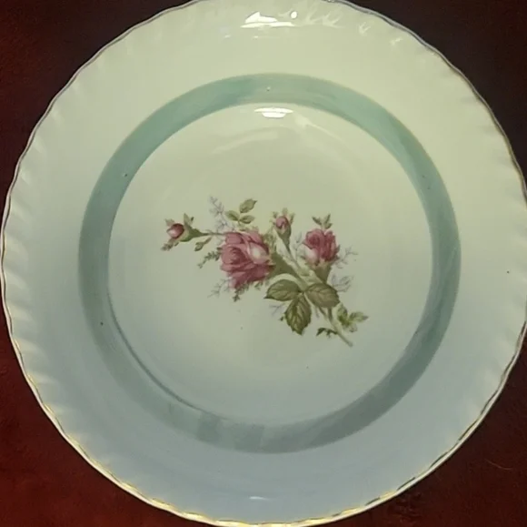 Vintage Westwood Bone China Elegant Lusterware‎ Floral Gold Rim Serving Bowl