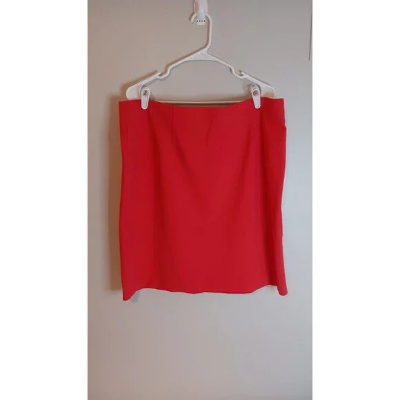 J Jill Office Career Work Stretchy Pencil Skirt XL Dark Coral Knee Length Pull