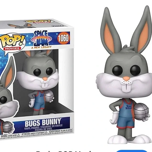 Funko Pop rare vinyl nwt space jam bugs bunny movie collector 1060 a new legacy