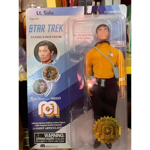 Mego Corp Star Trek Lt. Sulu Classic 8 Inch Figure Numbered 6451 Of 10000 New