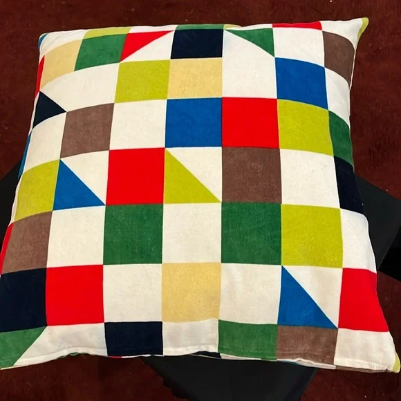 Pre-loved IKEA geometric pattern throw pillow