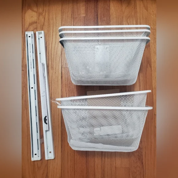 ALGOT IKEA 5 baskets and 2 rails