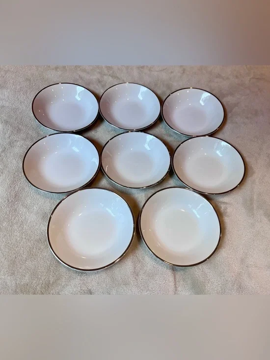 Vintage International Silver Silver Elegance Ironstone Bowls Set of 8 England