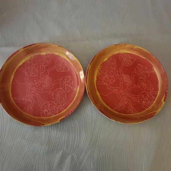 NWT 2 Anthropologie Trey Speegle Salad Plates 111 Reasons To Love You 113 Tender