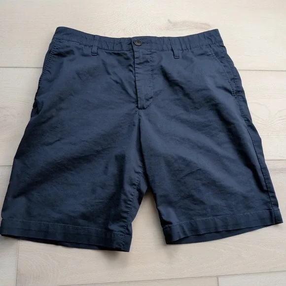 Faherty Movement Chino Shorts Mens 32 Navy Blue 9