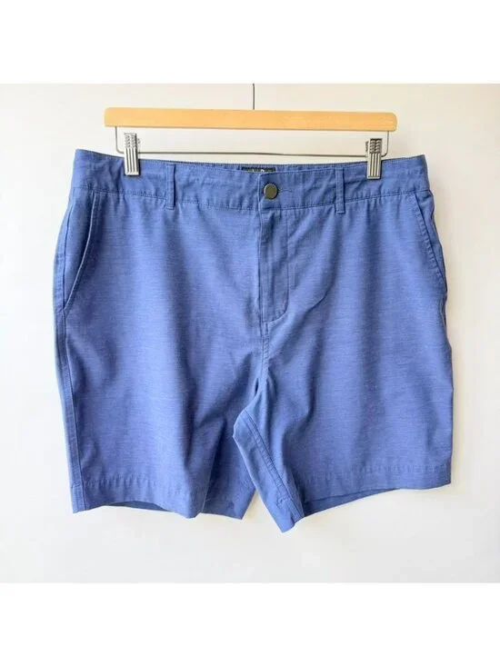 Faherty All Day Shorts Blue Performance Stretch Men's Size 34 H78