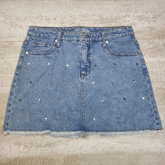 Wild Fable Studded Jean Skirt Size 14