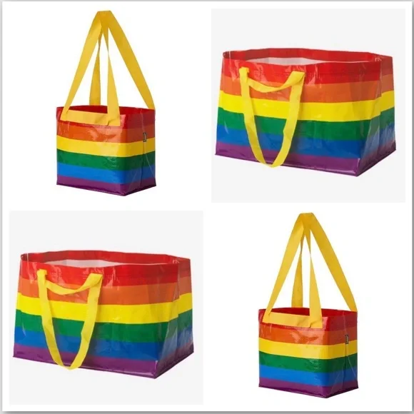 IKEA Rainbow Striped Storsomma Tote Bags