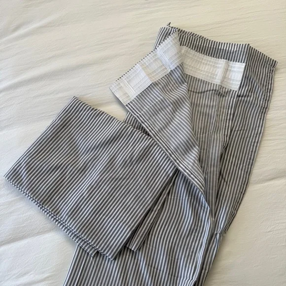 IKEA Grey and White Stripe Curtains