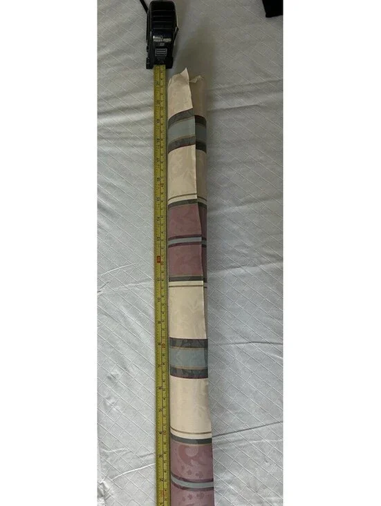 90s Y2K Striped Wallpaper Used Roll Blue Burgundy Cream Green Cottage Gr-ma Core